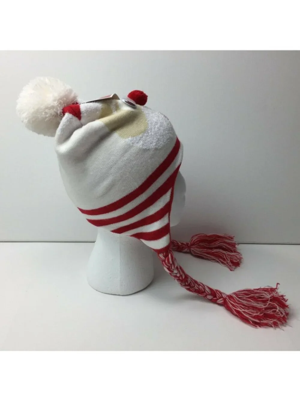 Holiday Time Unisex Children's Santa Laplander Hat Googly Eyes Christmas Festive